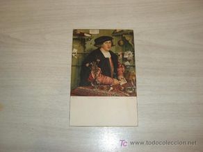 Postais: bildnis des kaufmanns georggisze,holbein,stengel dresden